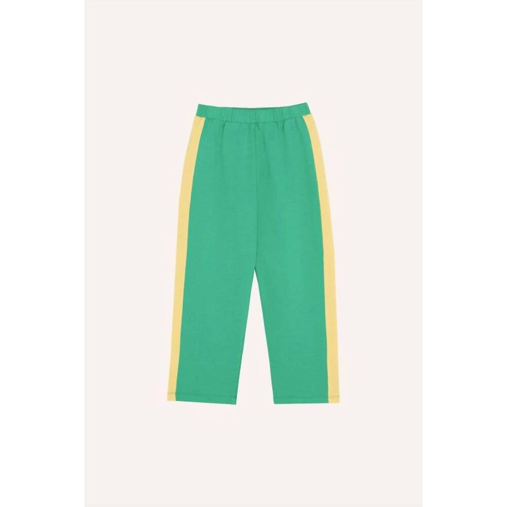 NEW THE CAMPAMENTO yellow bands pants in green